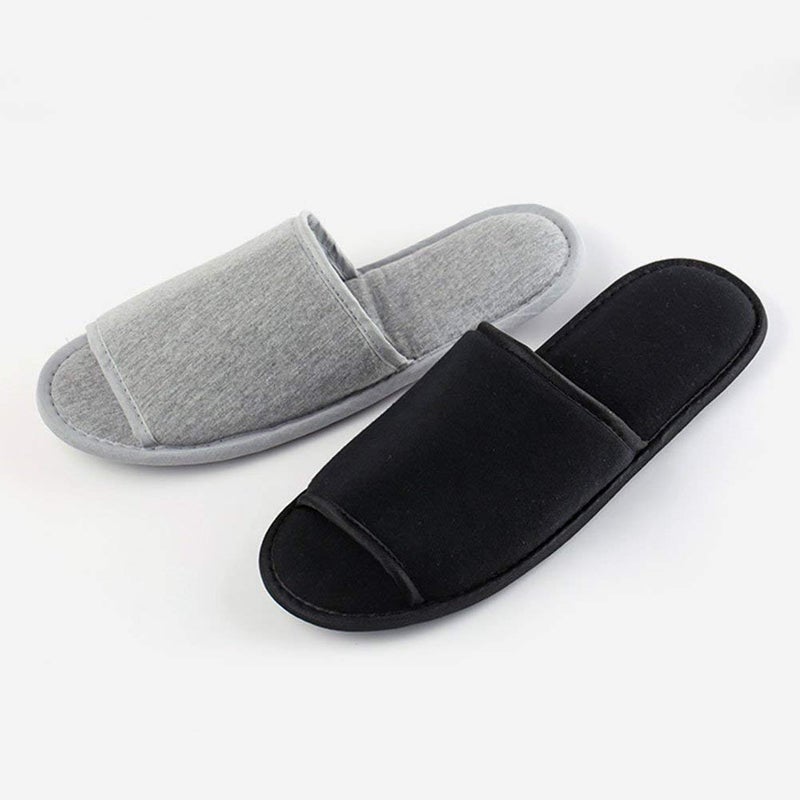 ITODA Portable Travel Slipper Spa Hotel Open Toe Sandals Non Disposable Foldable Shoes Guest Indoor House Room Business Trip Party Washable Footwear with Bags - Image 3
